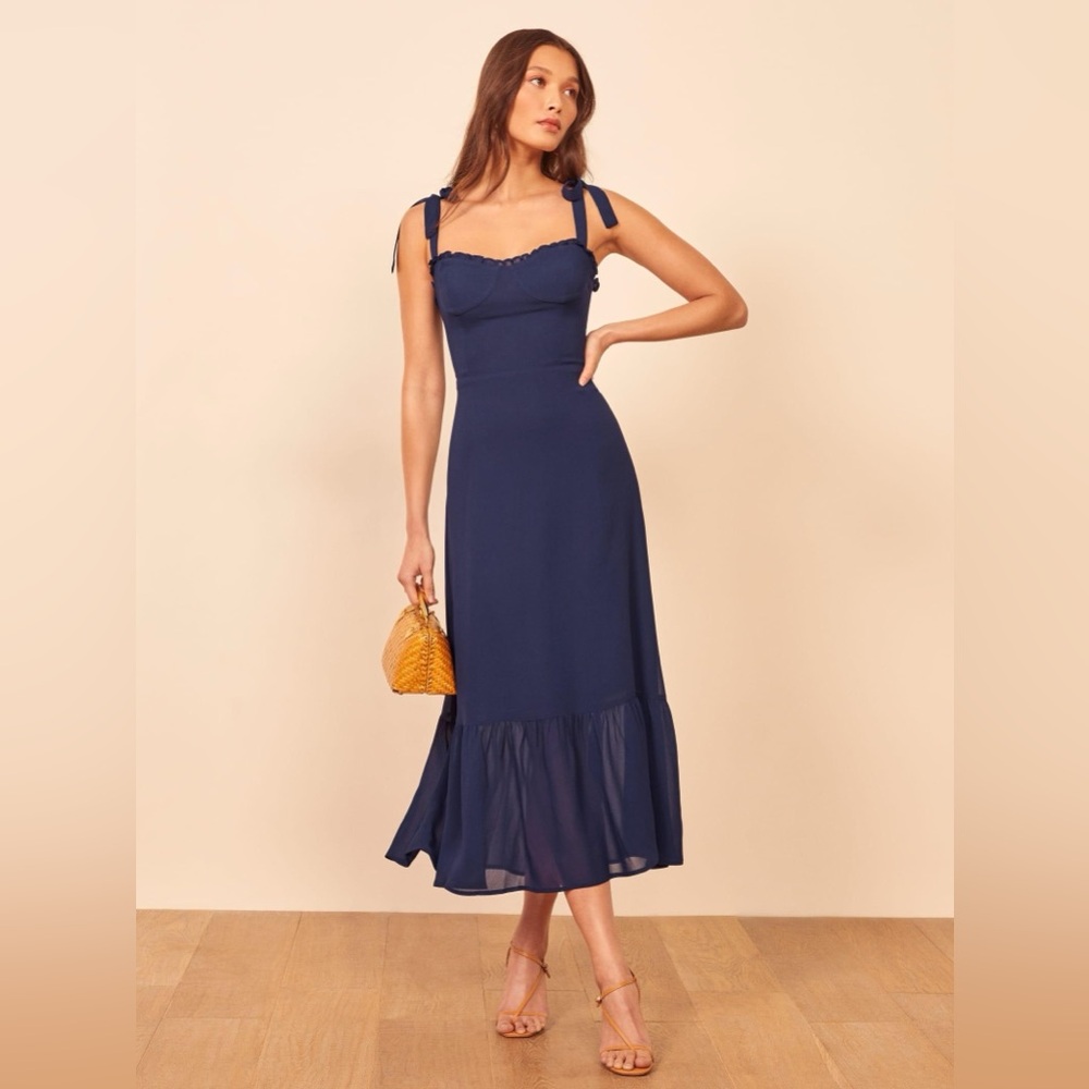 Reformation Nikita Dress (Azure Blue) - Size 2